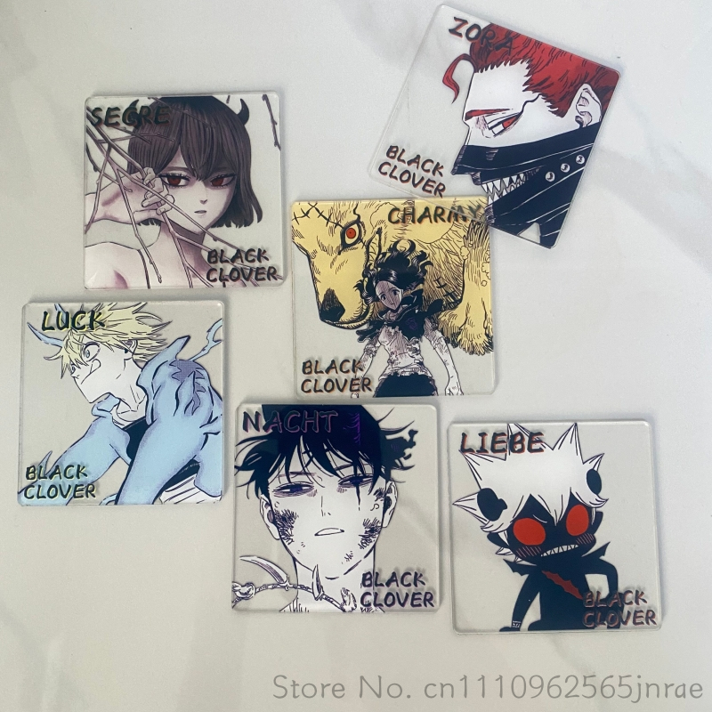 Office Furniture Installation - Black Clover Anime Creative Acrylic Coaster