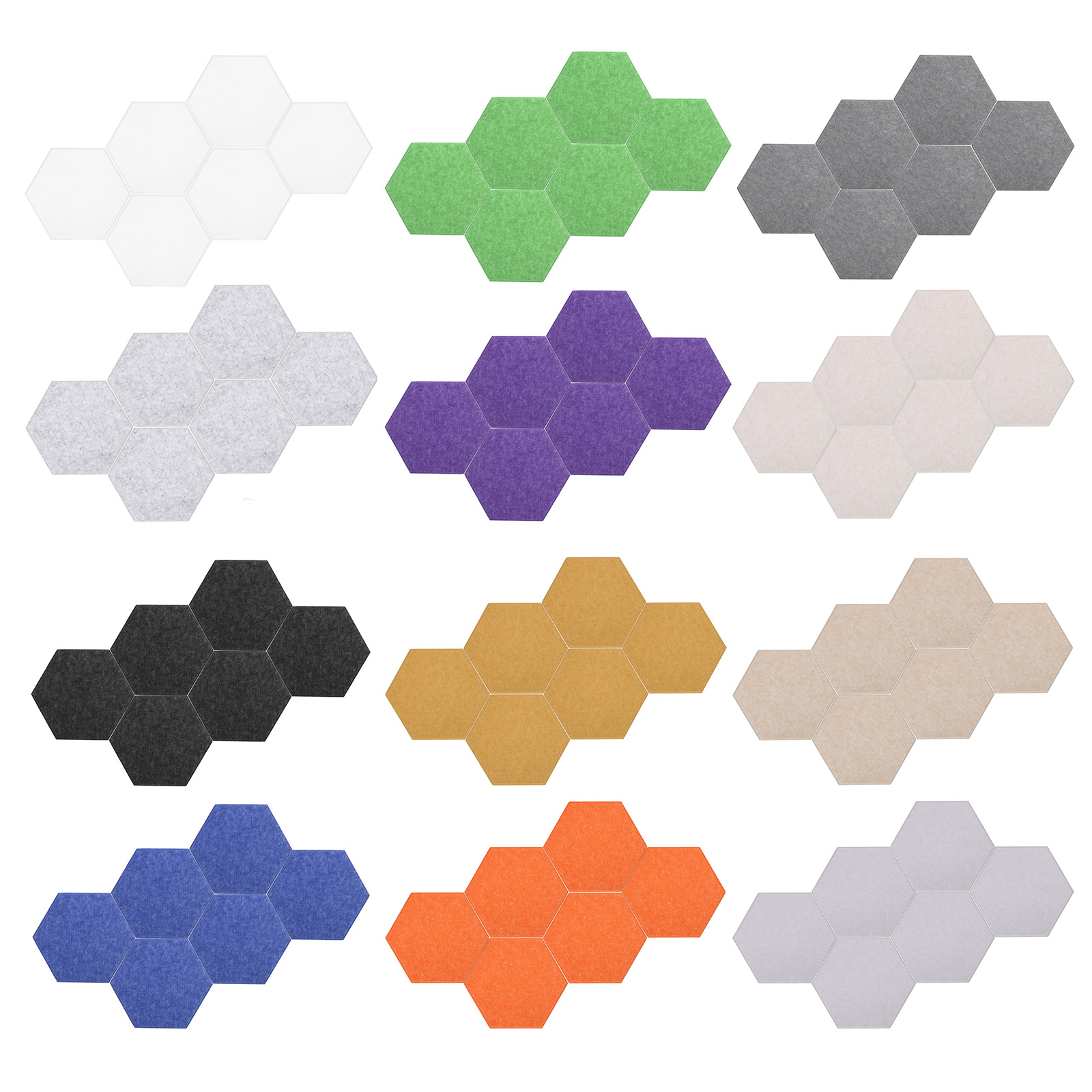 Office Furniture Online - 6Pc 30x26cm Felt Bulletin Board Self