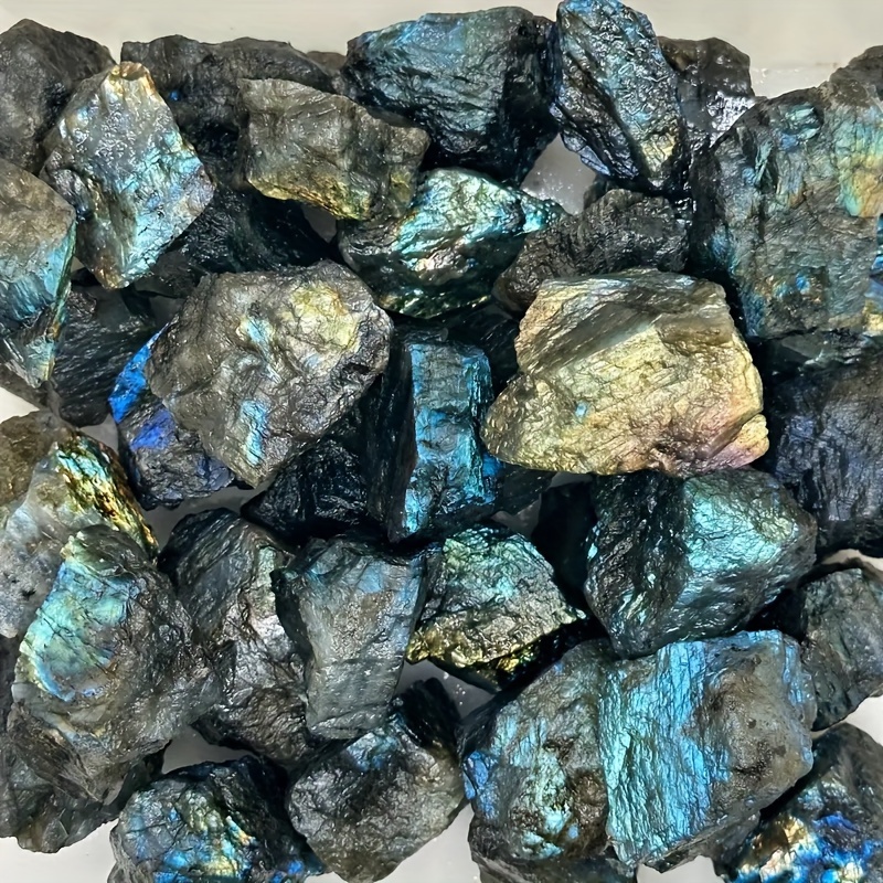 Office Furniture China - Rough-textured natural labradorite stone, suitable for