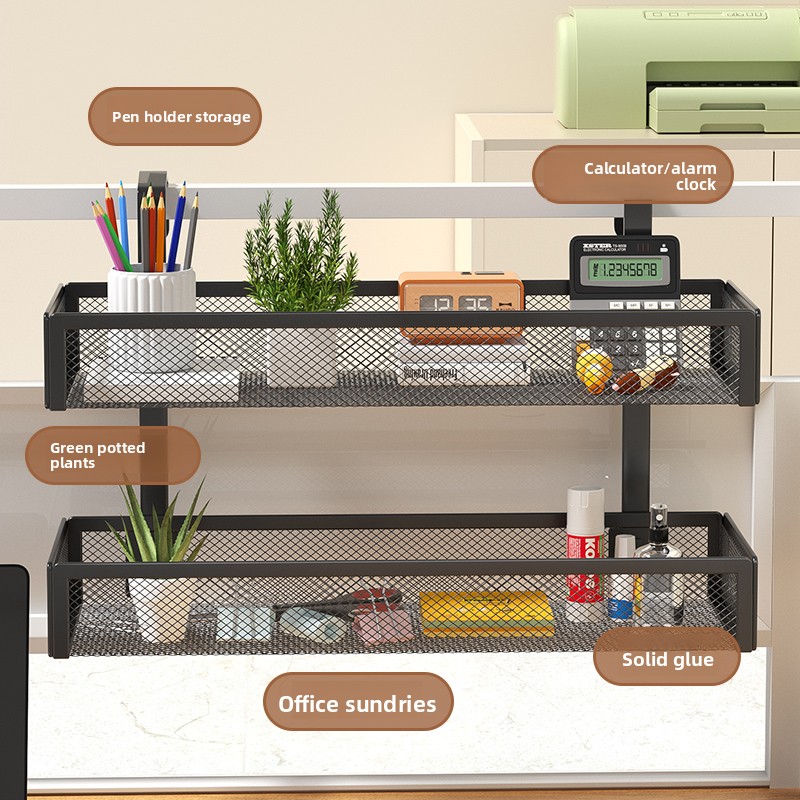 Work Office Furniture - Workstation desktop storage rack, office desk