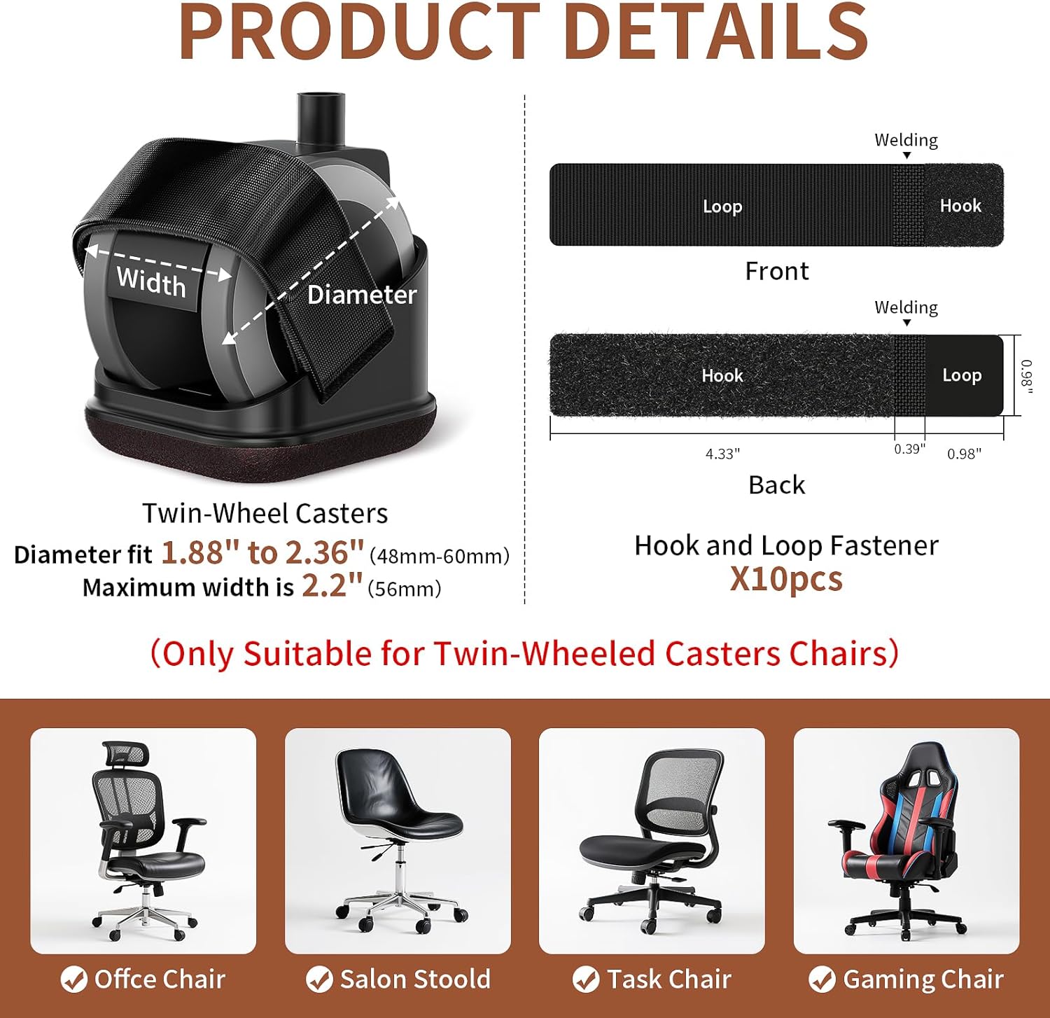 5PCS Chair Leg Protectors Offi - Office Furniture Equipment 评论和价格