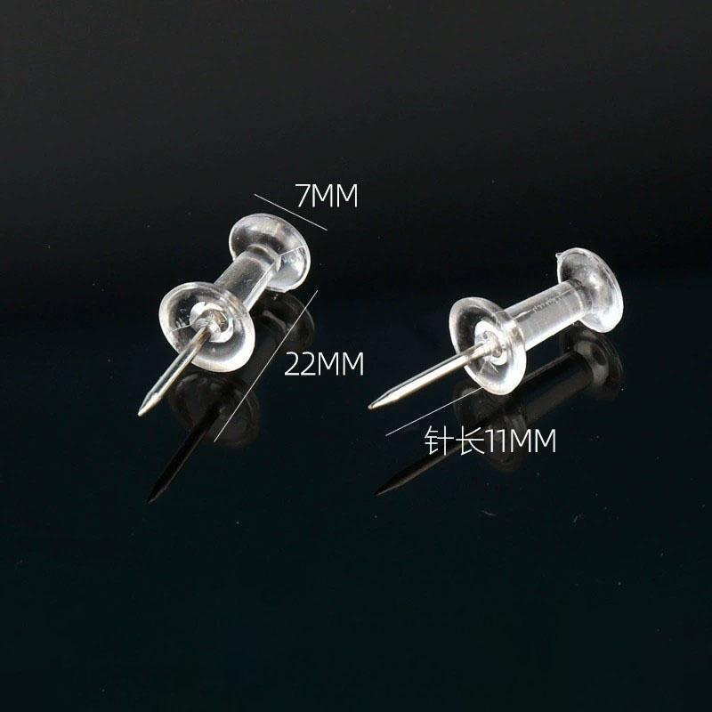50PCS Push Pins Clear Multicol - Office Furniture Online 评论和价格