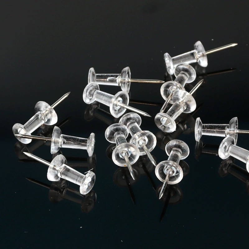 50PCS Push Pins Clear Multicol - Office Furniture Online 评论和价格