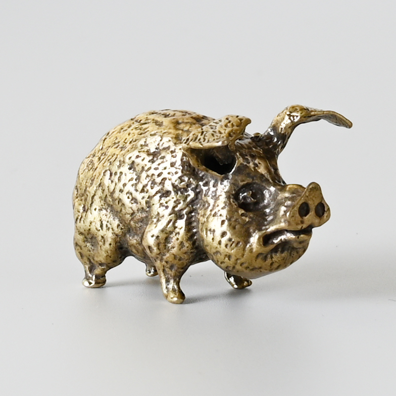 Vintage Brass Pig Small Orname - Office Furniture Equipment 评论和价格