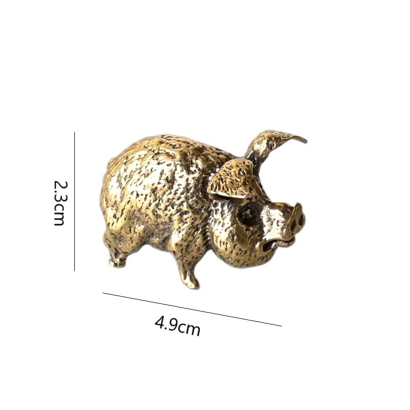 Vintage Brass Pig Small Orname - Office Furniture Equipment 评论和价格