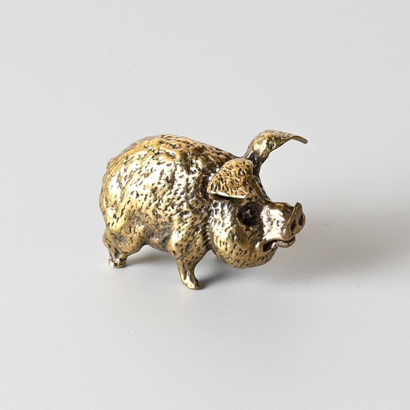 Vintage Brass Pig Small Orname - Office Furniture Equipment 评论和价格