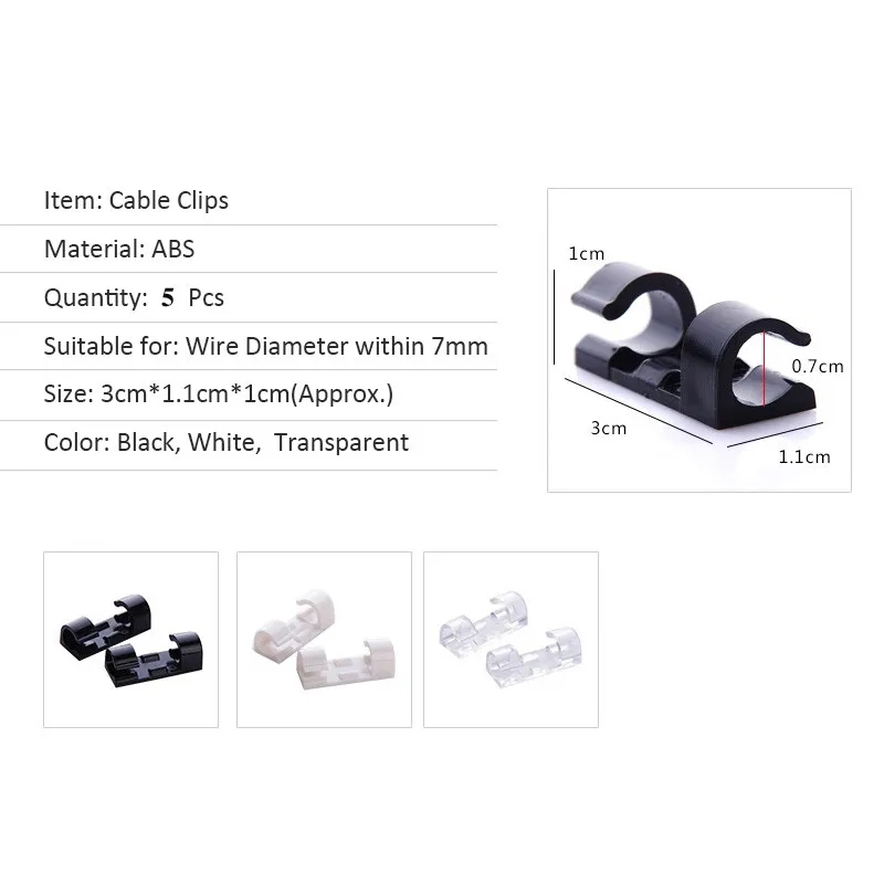 20Pcs Cable Organizer Clips Ca - Work Office Furniture 评论和价格