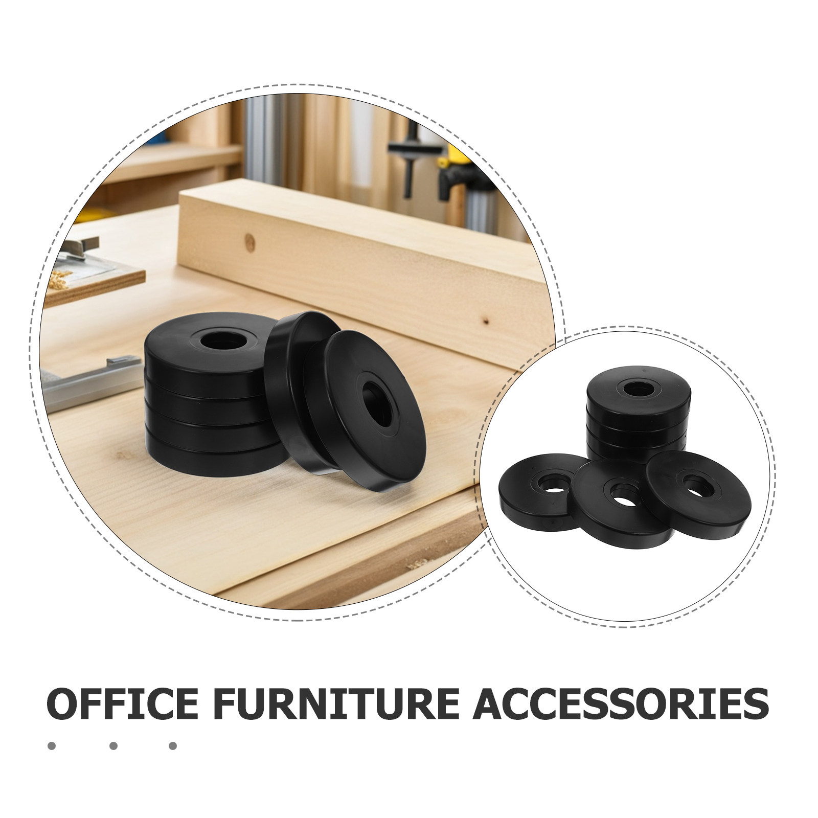 12Pcs Non Slip Round Caster Pa - Office Furniture Equipment 评论和价格