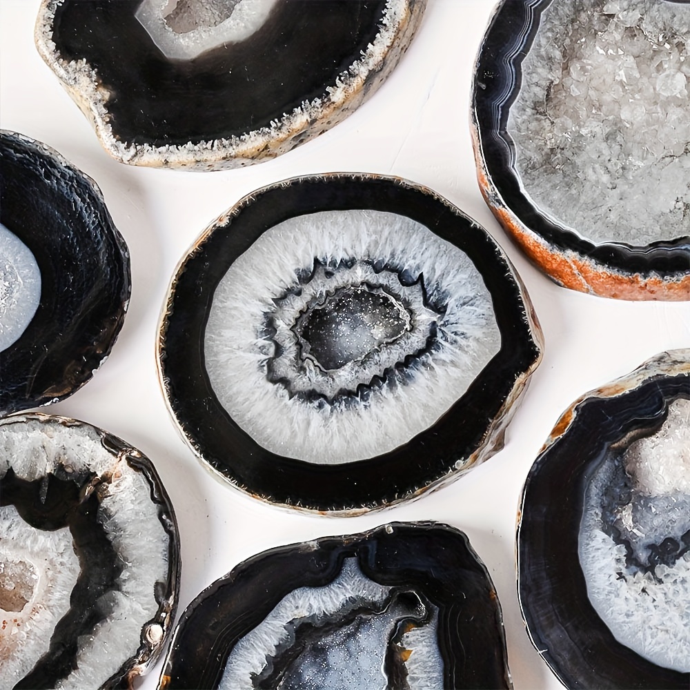 1pc Natural Black Agate Geode  - Office Furniture Equipment 评论和价格