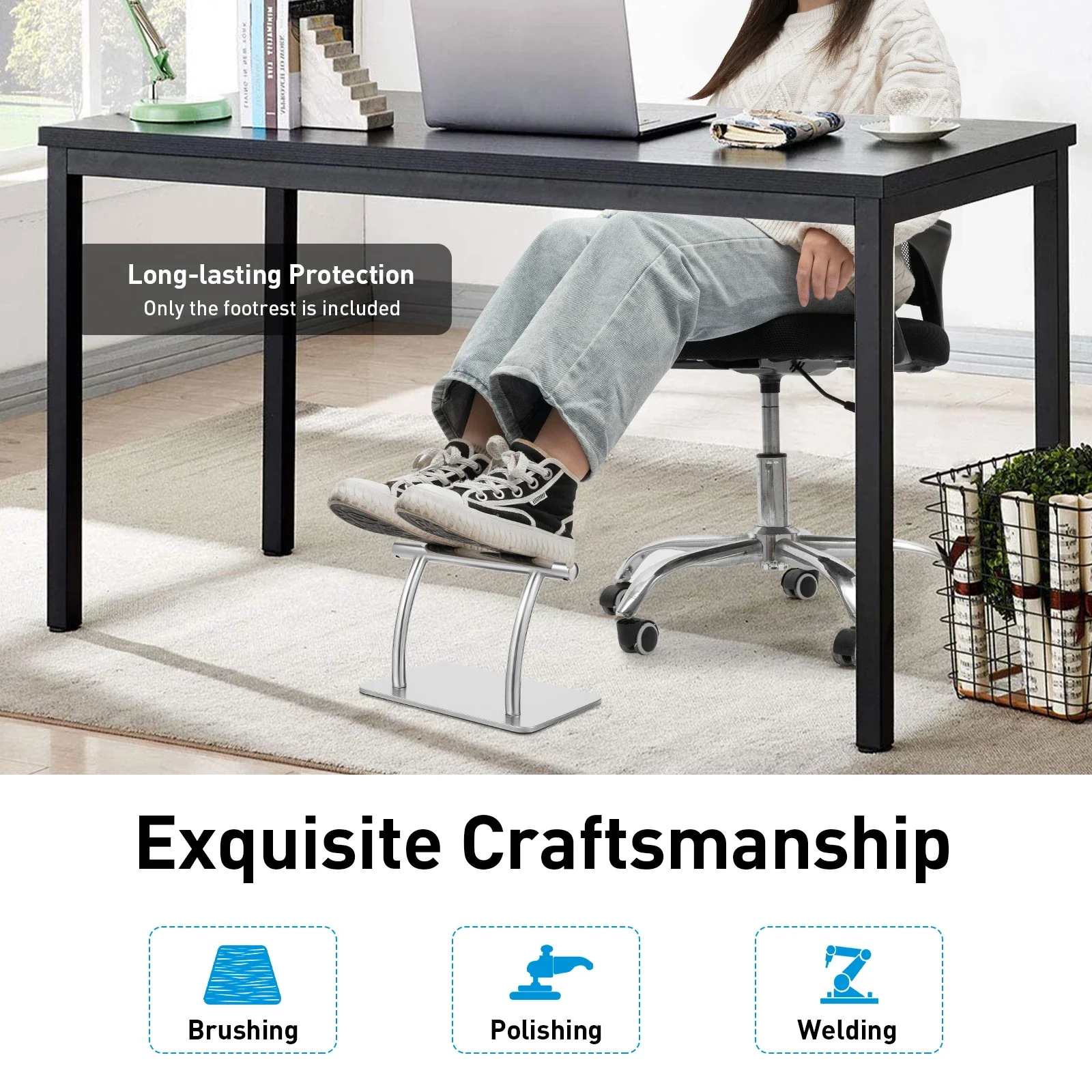Stainless Steel Foot Rest for  - Work Office Furniture 评论和价格