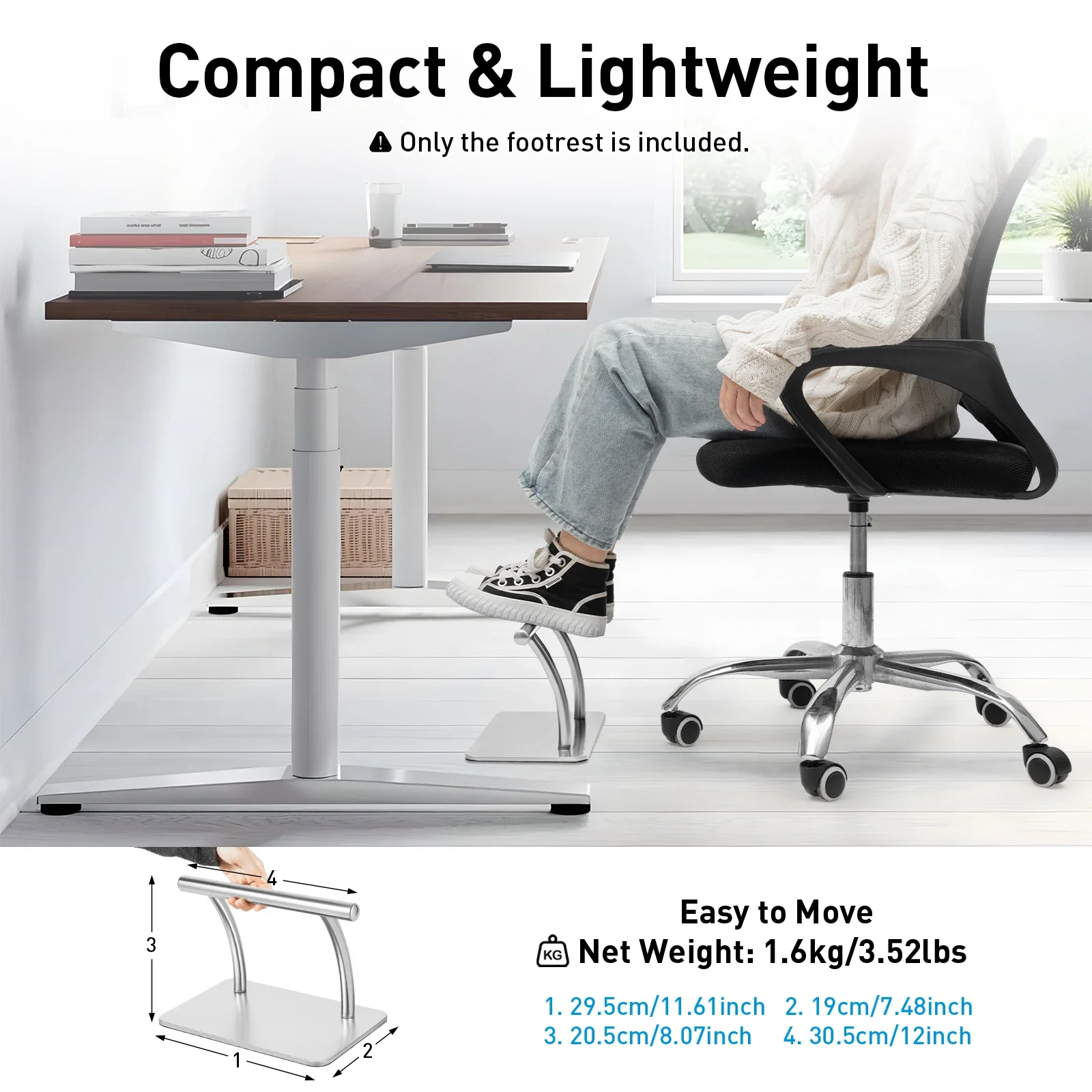 Stainless Steel Foot Rest for  - Work Office Furniture 评论和价格