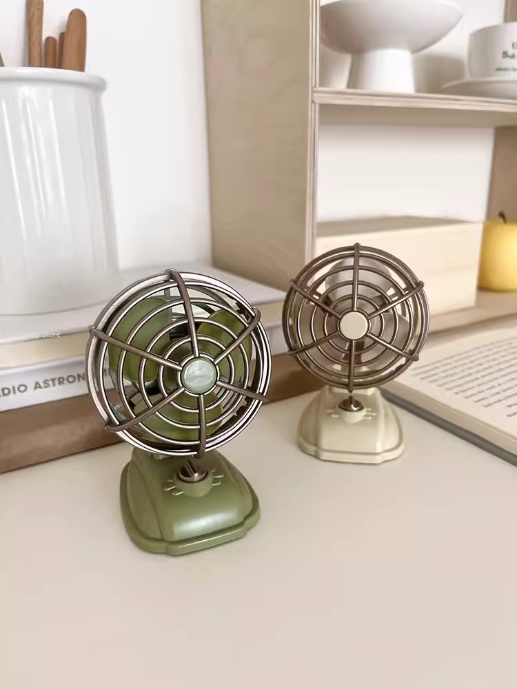Retro Desktop Small Fan USB Ch - Office Furniture Equipment 评论和价格