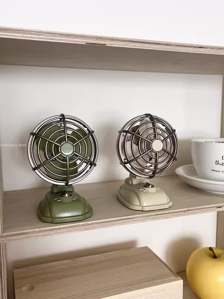 Retro Desktop Small Fan USB Ch - Office Furniture Equipment 评论和价格